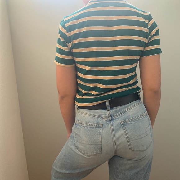 Green striped tee - Picture 2 of 2